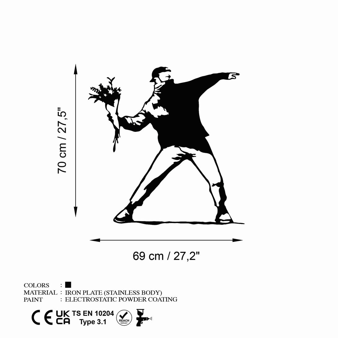 Metalna zidna dekoracija, Banksy Metal 01-Vasdom.hr
