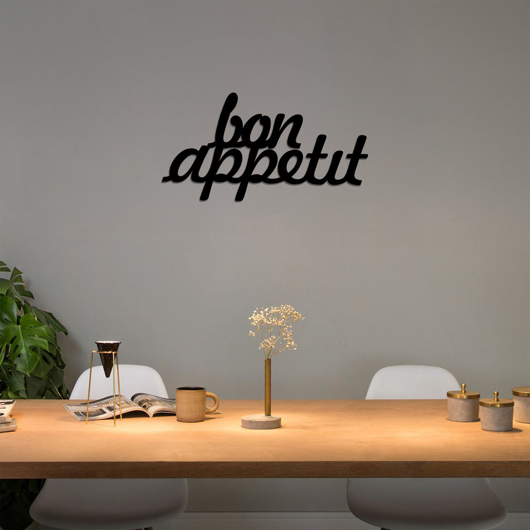 Metalna zidna dekoracija, Bon Appetit 1 - Black-Vasdom.hr