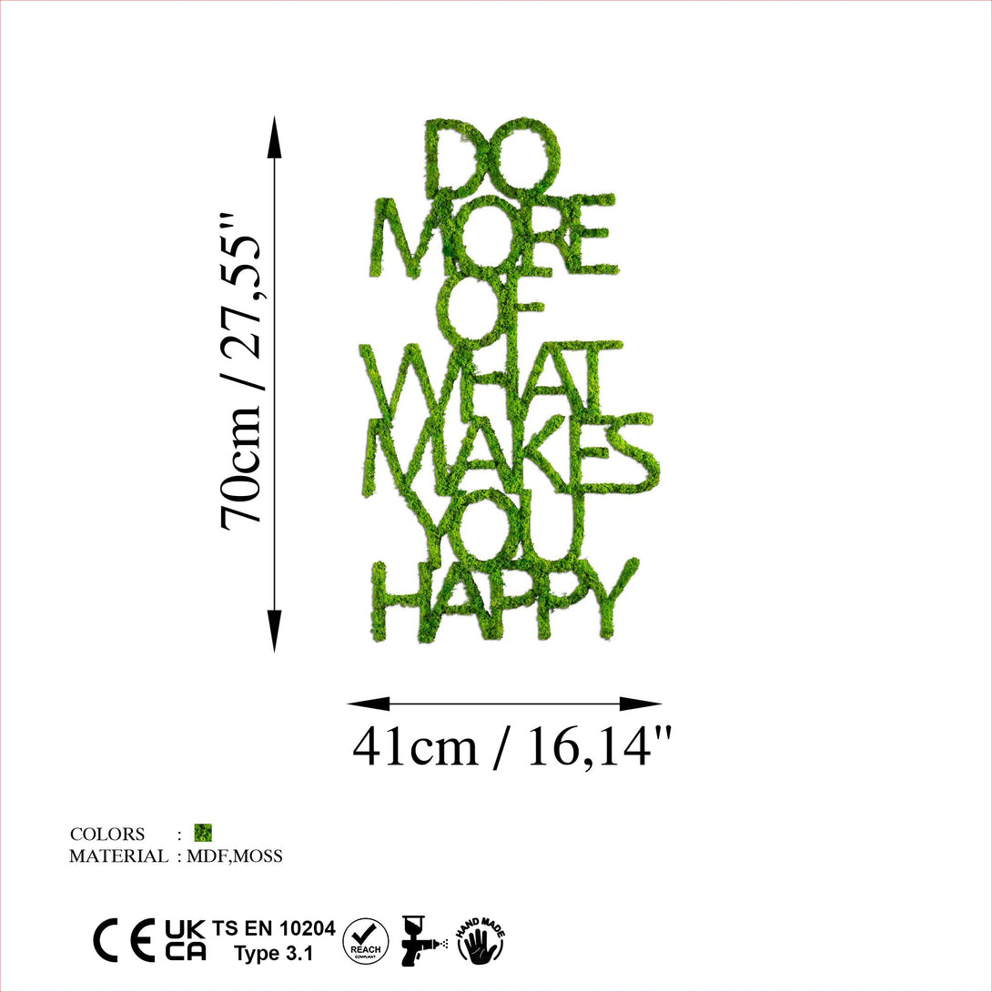 Metalna zidna dekoracija, Do More Of What Makes You Happy-Vasdom.hr