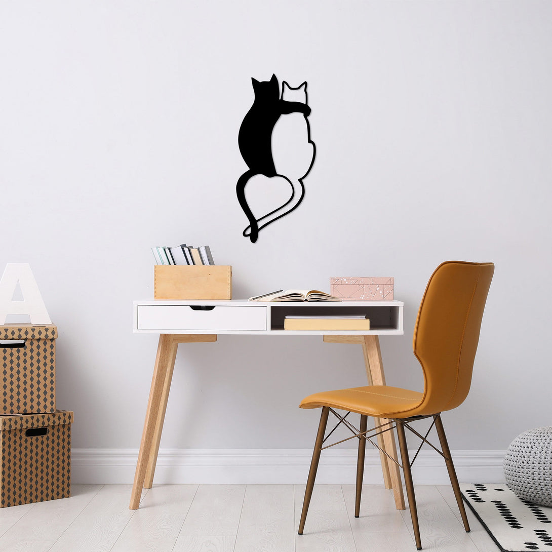 Metalna zidna dekoracija, Love Cats - 478-Vasdom.hr