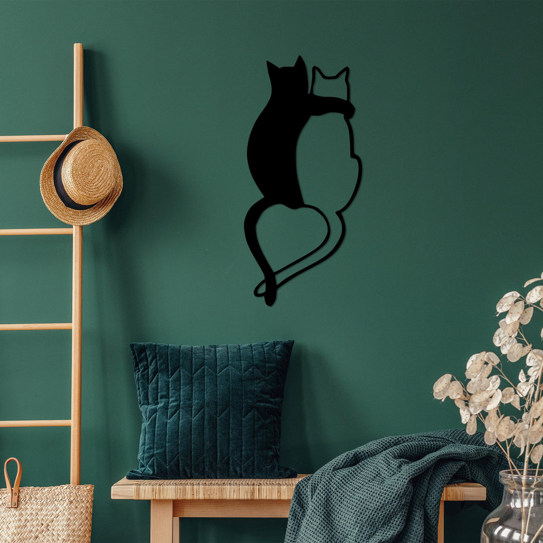 Metalna zidna dekoracija, Love Cats - 478-Vasdom.hr