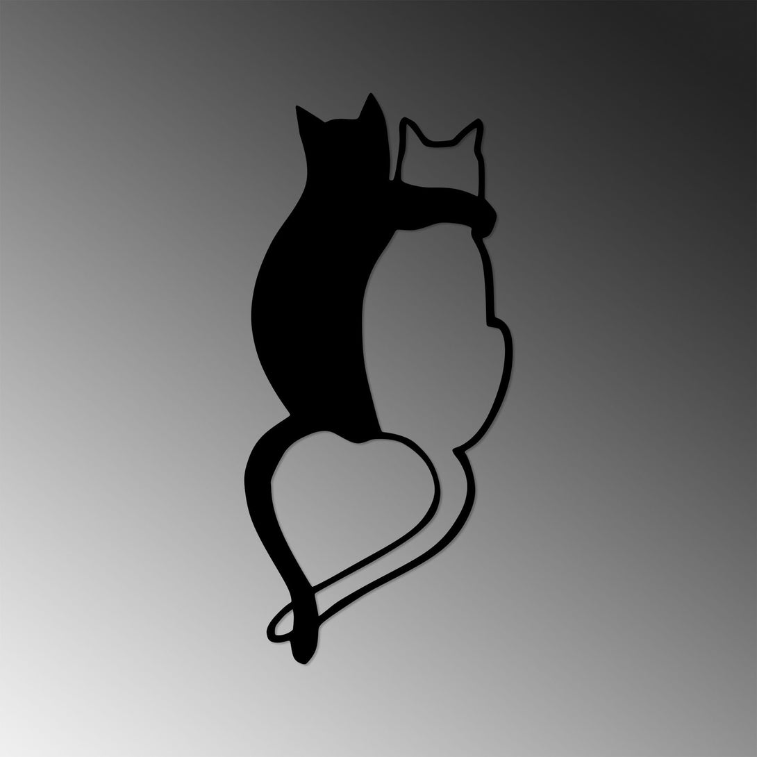 Metalna zidna dekoracija, Love Cats - 478-Vasdom.hr