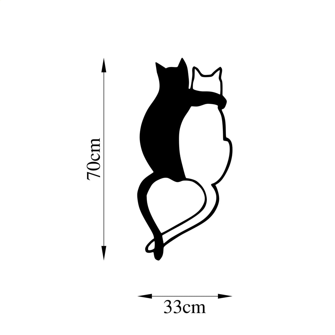 Metalna zidna dekoracija, Love Cats - 478-Vasdom.hr