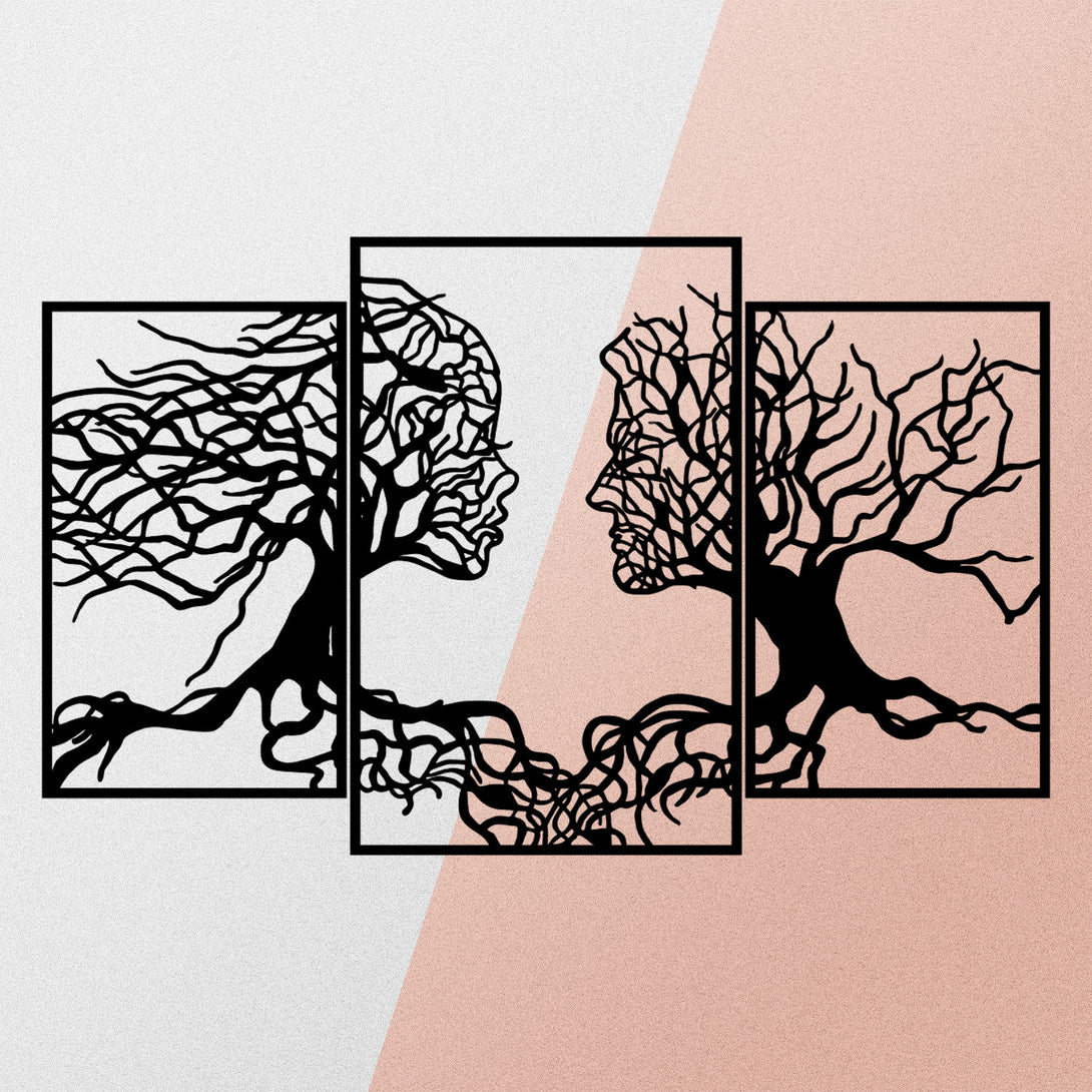 Metalna zidna dekoracija, Love Tree-Vasdom.hr