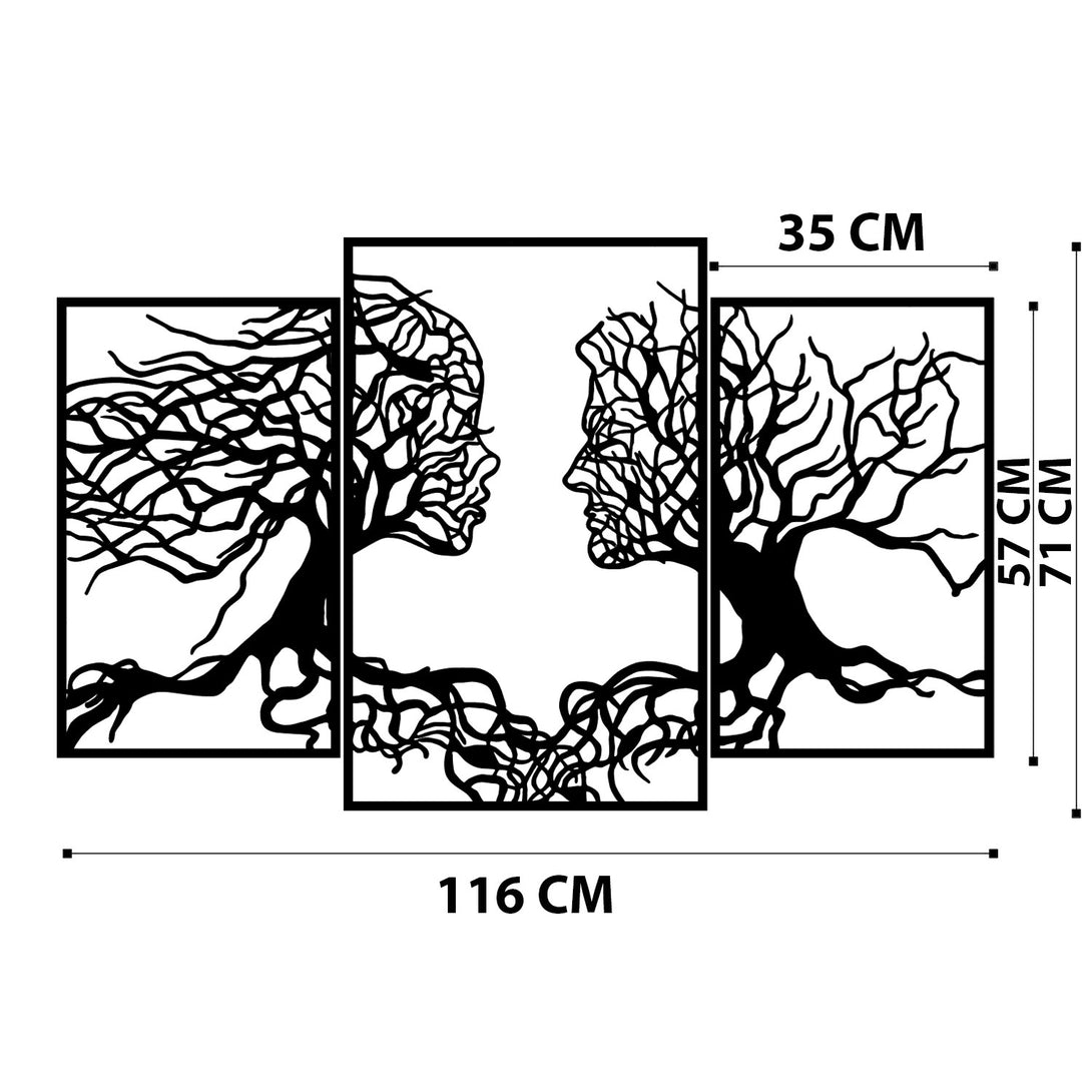 Metalna zidna dekoracija, Love Tree-Vasdom.hr