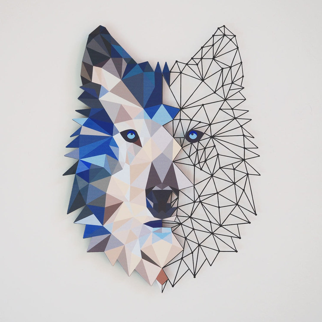 Metalna zidna dekoracija, Metal Wolf Wall Art - APT721-Vasdom.hr