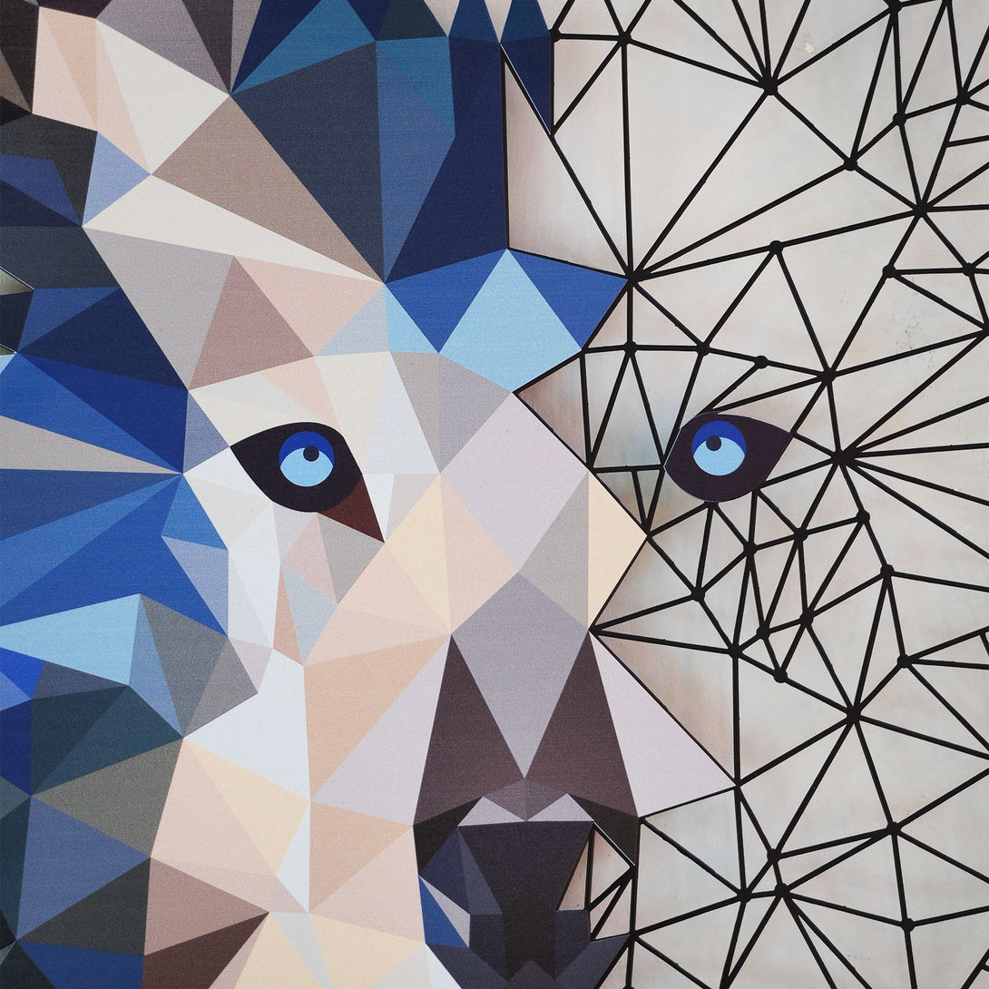Metalna zidna dekoracija, Metal Wolf Wall Art - APT721-Vasdom.hr