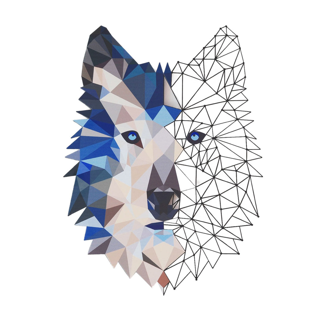 Metalna zidna dekoracija, Metal Wolf Wall Art - APT721-Vasdom.hr