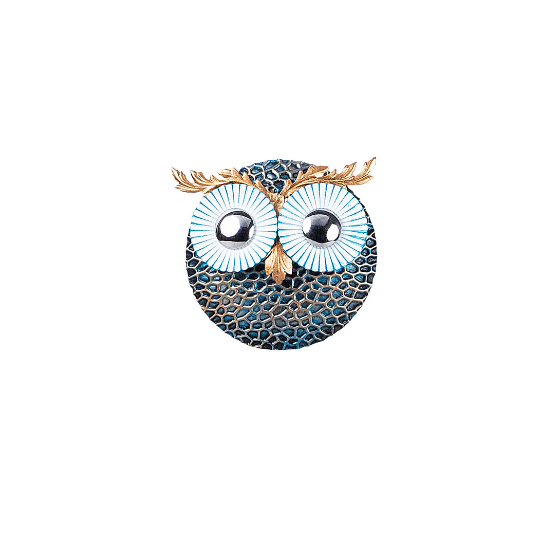Metalna zidna dekoracija, Owl 3 - Silver-Vasdom.hr