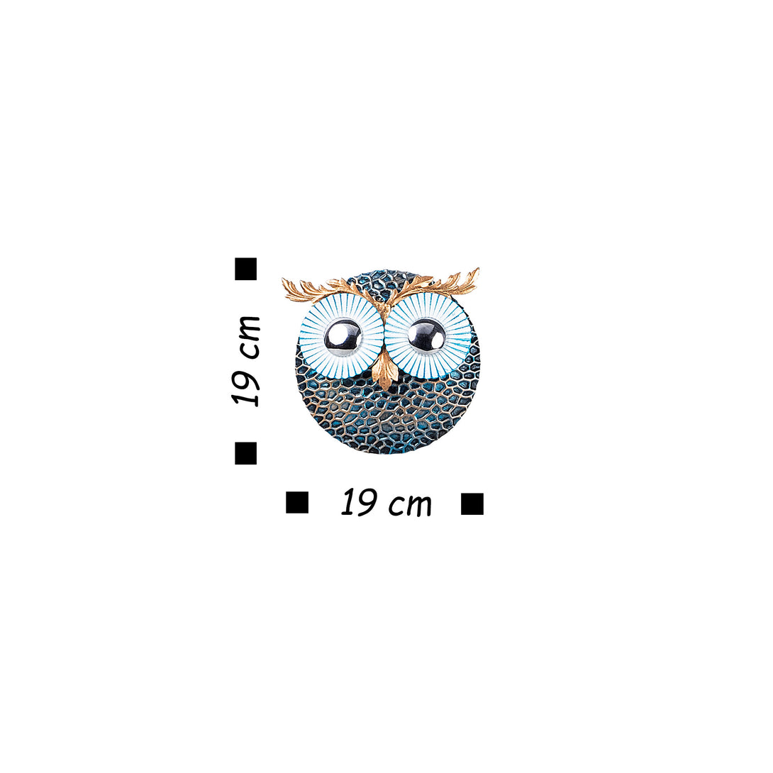Metalna zidna dekoracija, Owl 3 - Silver-Vasdom.hr