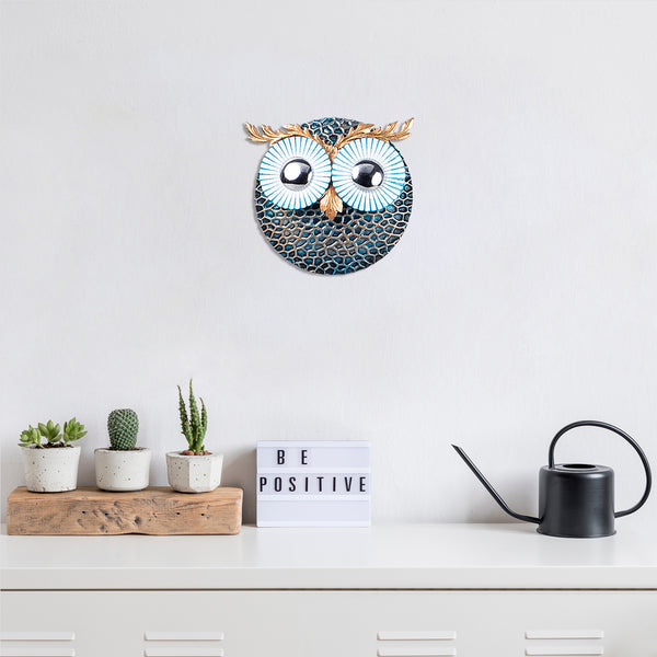 Metalna zidna dekoracija, Owl 3 - Silver-Vasdom.hr