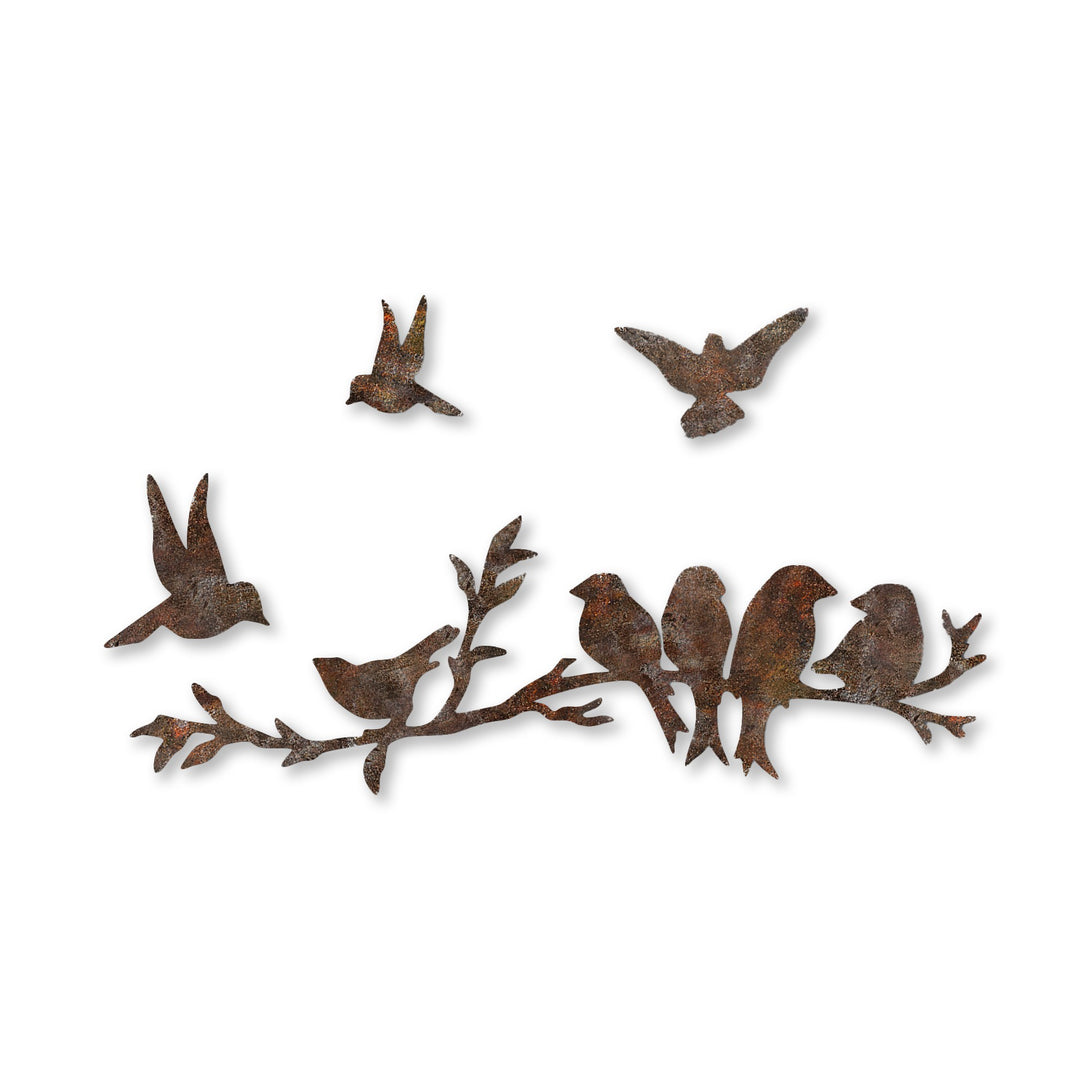 Metalna zidna dekoracija, Rusty Birds 2-Vasdom.hr