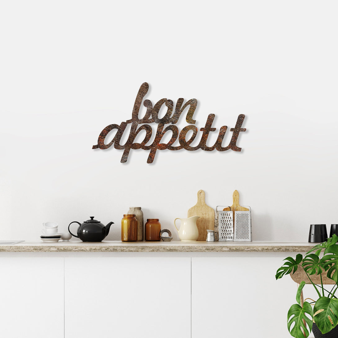 Metalna zidna dekoracija, Rusty Bon Appetit-Vasdom.hr