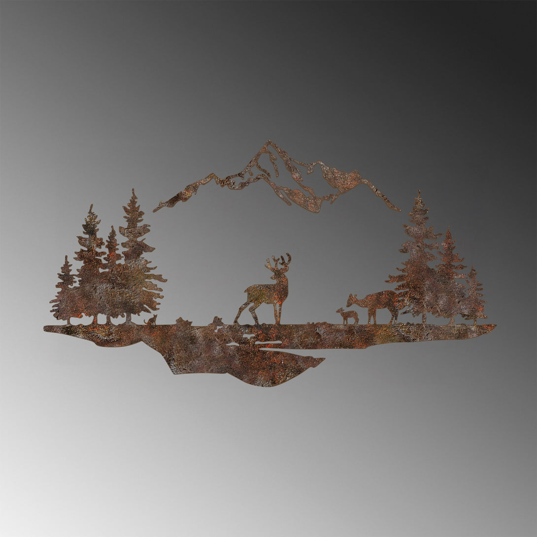 Metalna zidna dekoracija, Rusty Landscape 1-Vasdom.hr
