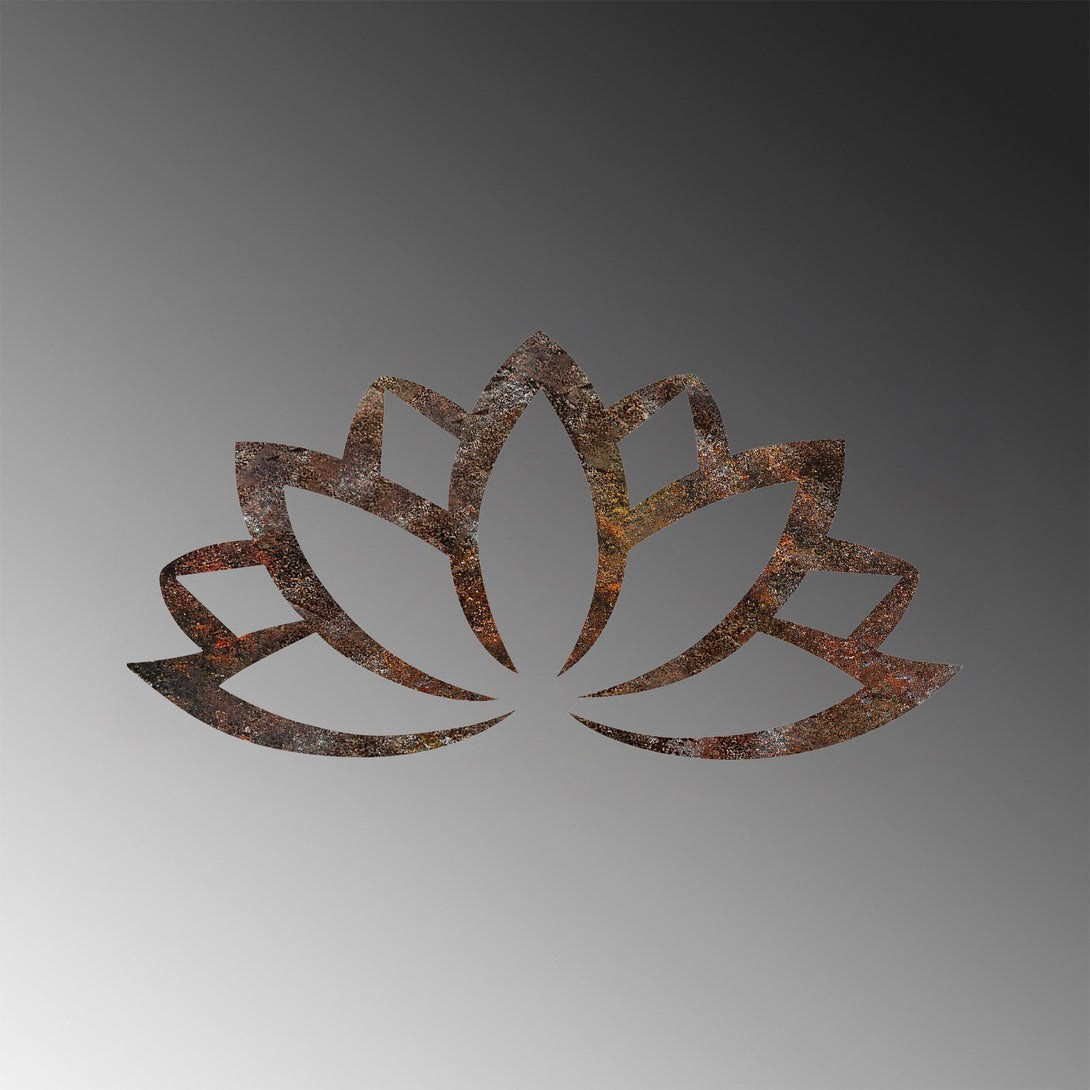 Metalna zidna dekoracija, Rusty Lotus-Vasdom.hr