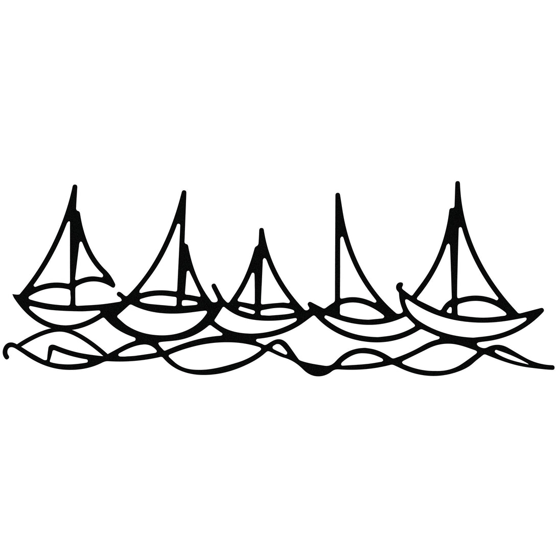 Metalna zidna dekoracija, Ships In Water-Vasdom.hr