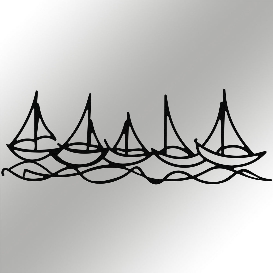 Metalna zidna dekoracija, Ships In Water-Vasdom.hr