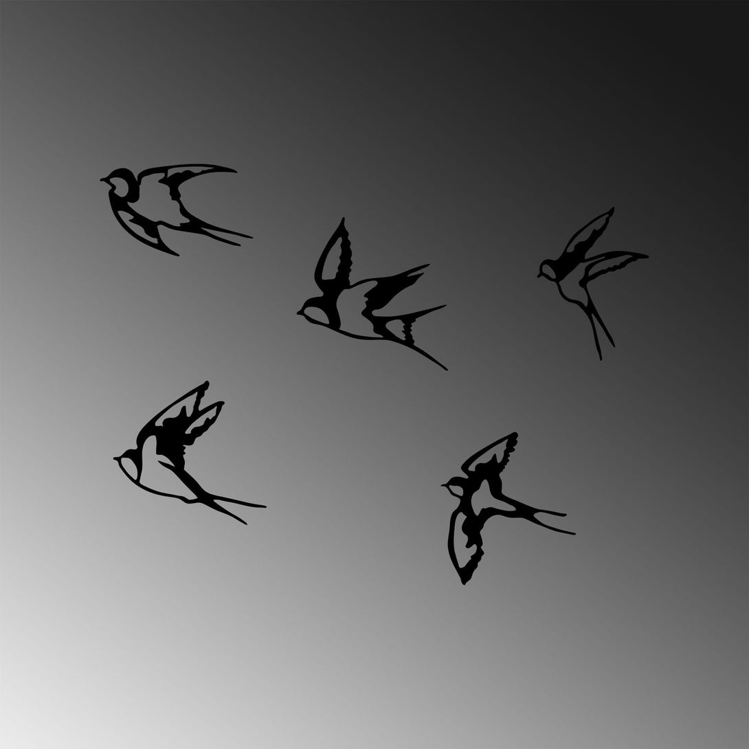 Metalna zidna dekoracija, Swallows - 303-Vasdom.hr