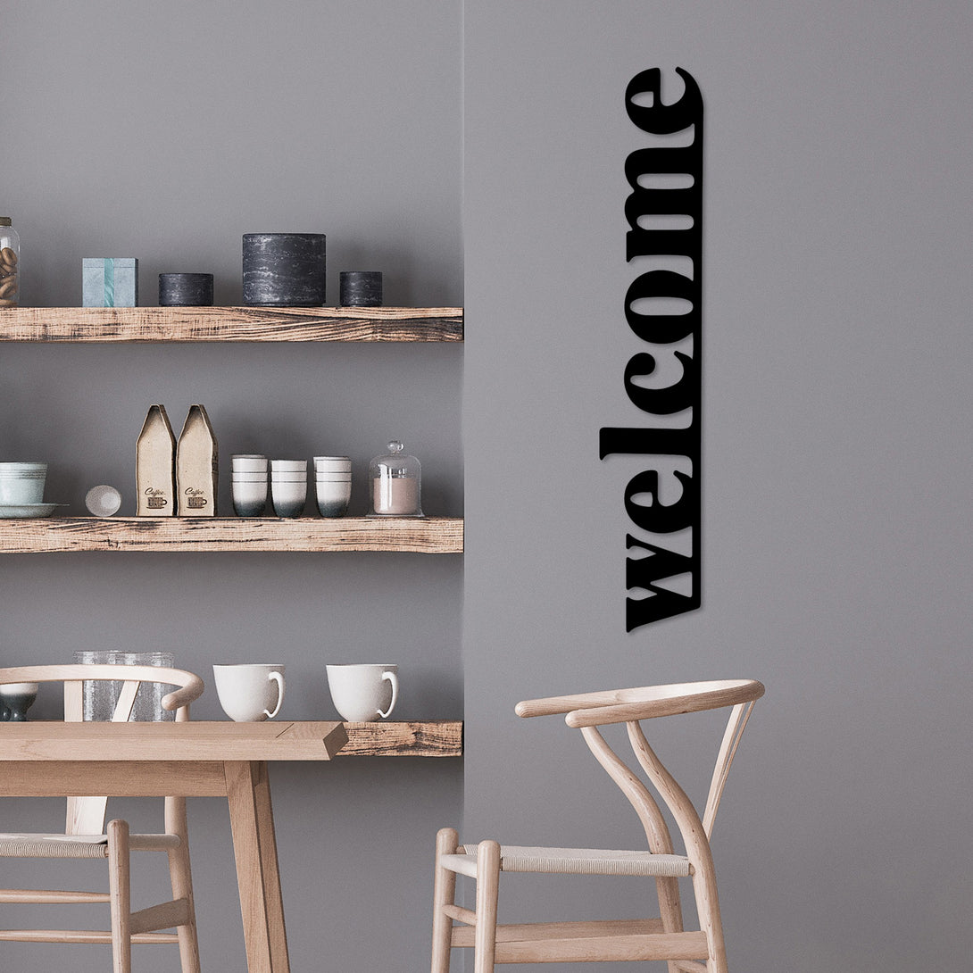 Metalna zidna dekoracija, Welcome-5-Vasdom.hr