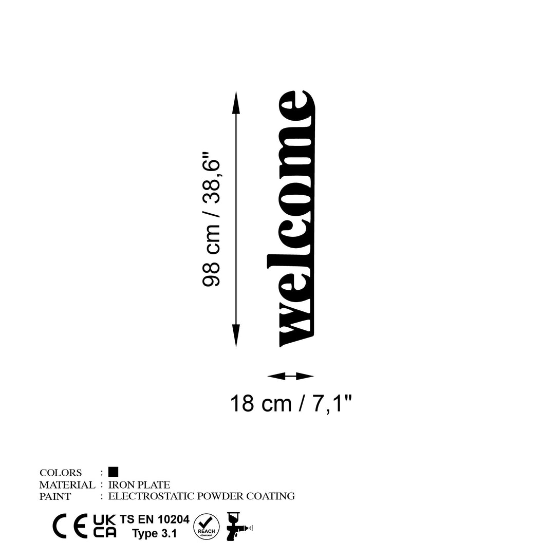 Metalna zidna dekoracija, Welcome-5-Vasdom.hr