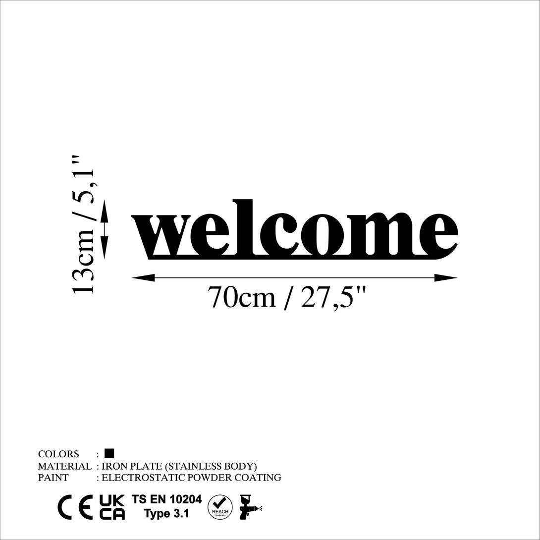 Metalna zidna dekoracija, Welcome-Vasdom.hr