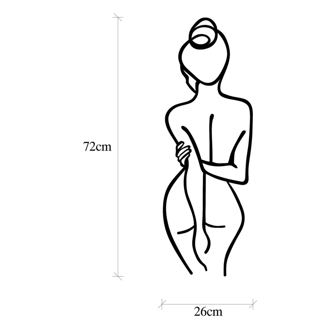 Metalna zidna dekoracija, Woman Body-Vasdom.hr