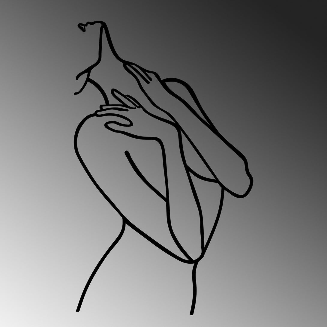 Metalna zidna dekoracija, Woman Lines-Vasdom.hr