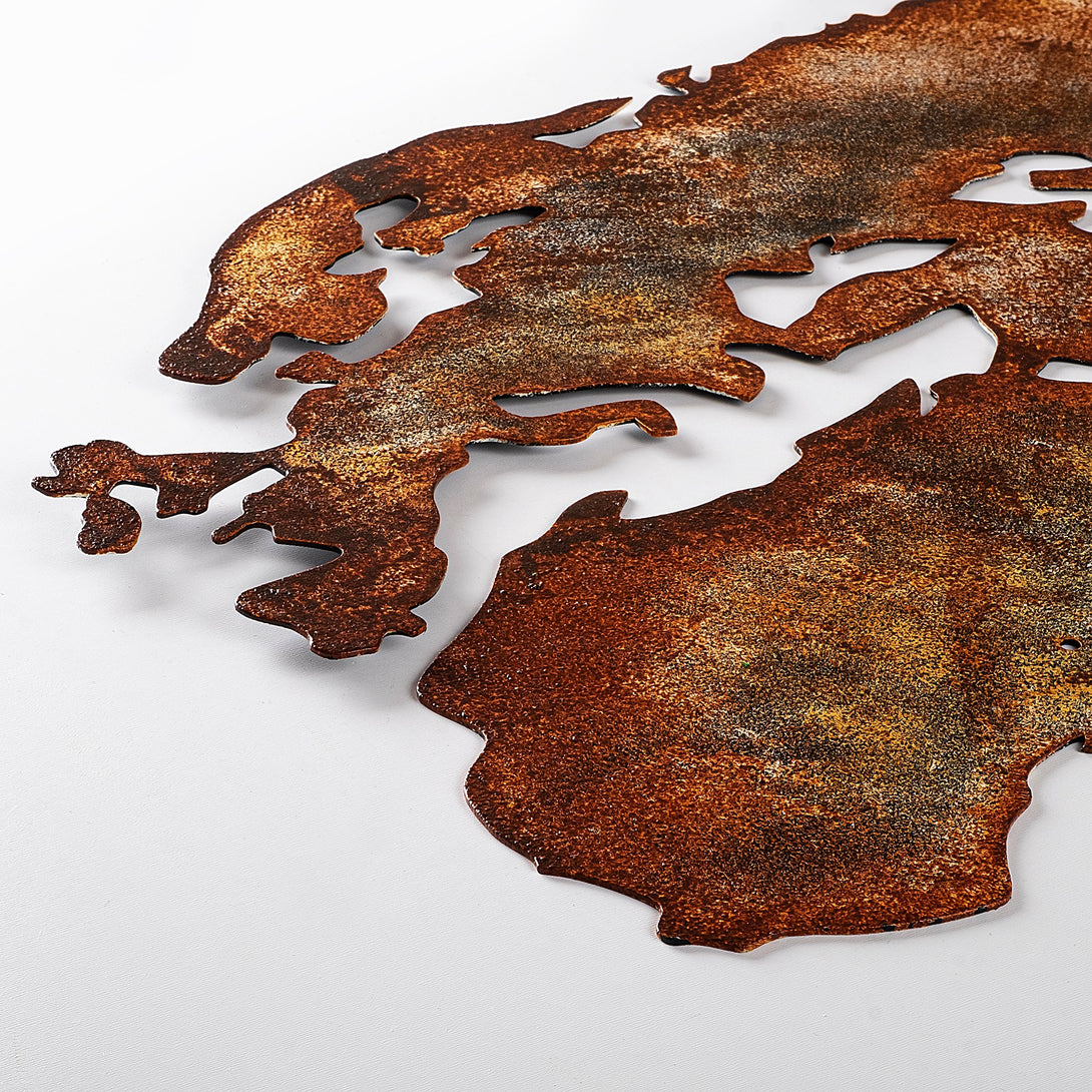 Metalna zidna dekoracija, World Map Medium - 1-Vasdom.hr