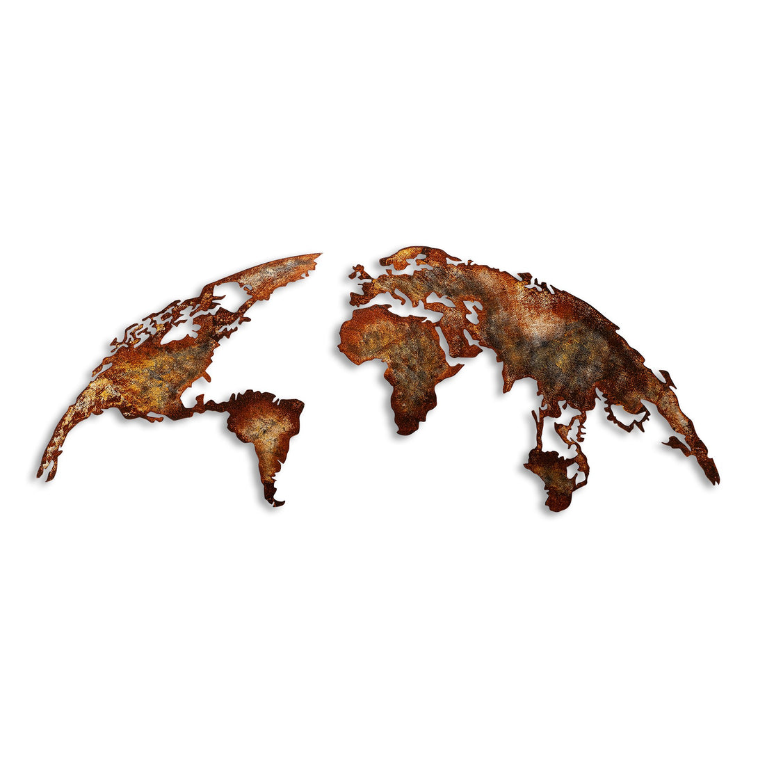 Metalna zidna dekoracija, World Map Medium - 1-Vasdom.hr