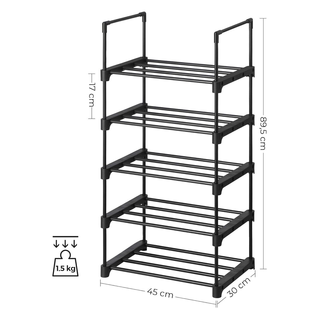 Modularni stalak za cipele, metalni sustav za odlaganje cipela, crna | SONGMICS-Vasdom.hr