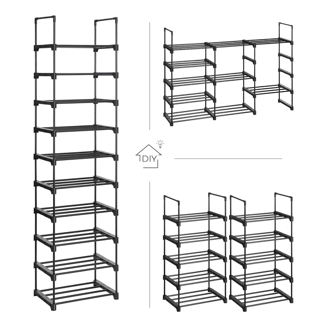 Modularni stalak za cipele, metalni sustav za odlaganje cipela, crna | SONGMICS-Vasdom.hr