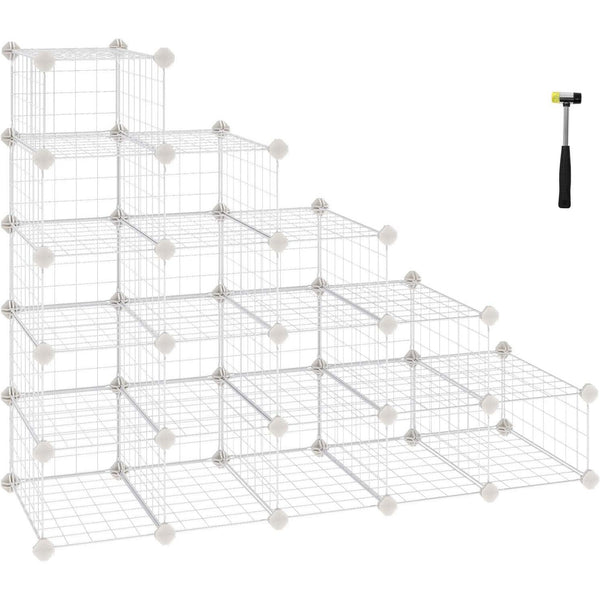 Modularni stalak za odlaganje, police za cipele, 91 x 36 x 71 cm, bijeli | SONGMICS-Vasdom.hr