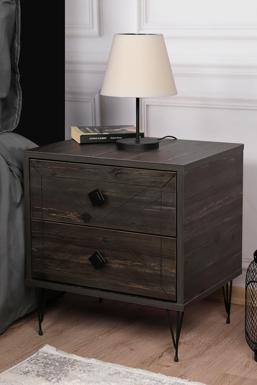 Noćni ormarić Luna - Dark Brown-Vasdom.hr