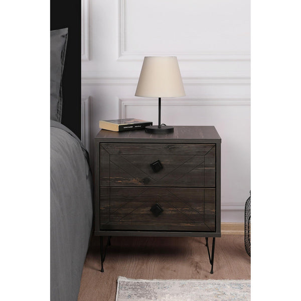 Noćni ormarić Luna - Dark Brown-Vasdom.hr