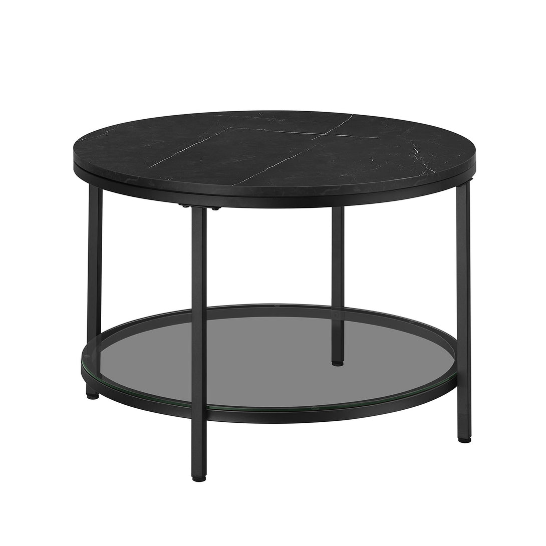 Okrugli stolić za kavu dimenzija 65 x 46 cm (ø x v), crne boje | VASAGLE-Vasdom.hr