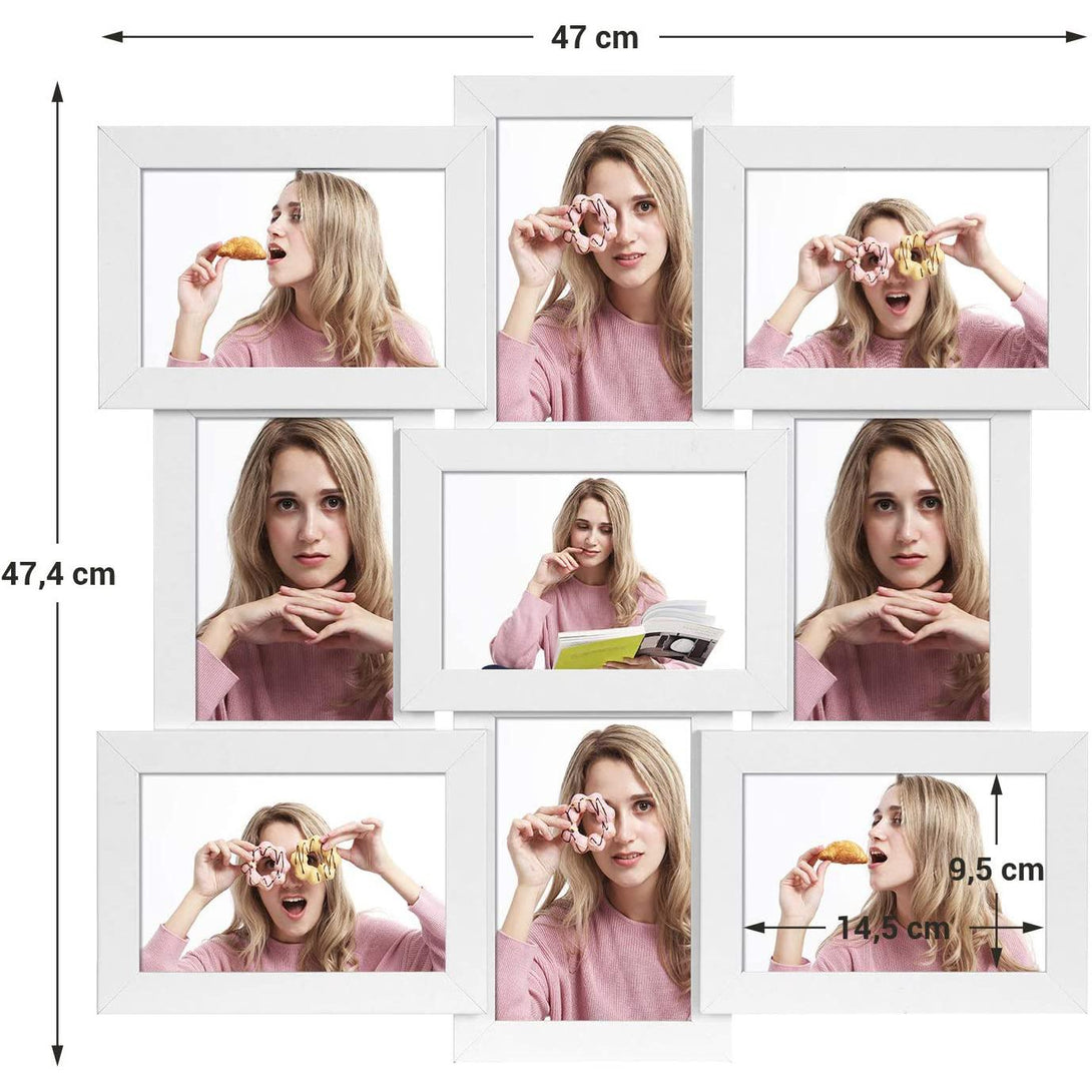 Okviri za fotografije, kolaž za 9 fotografija, bijeli | SONGMICS-Vasdom.hr