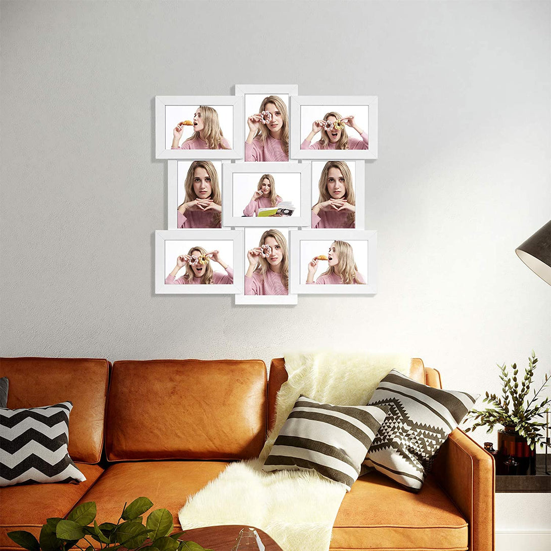 Okviri za fotografije, kolaž za 9 fotografija, bijeli | SONGMICS-Vasdom.hr