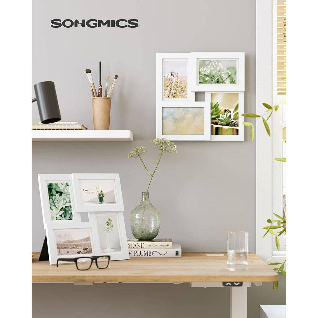 Okviri za slike kolaž za 4 fotografije, zidni ili stolni, bijeli | SONGMICS-Vasdom.hr
