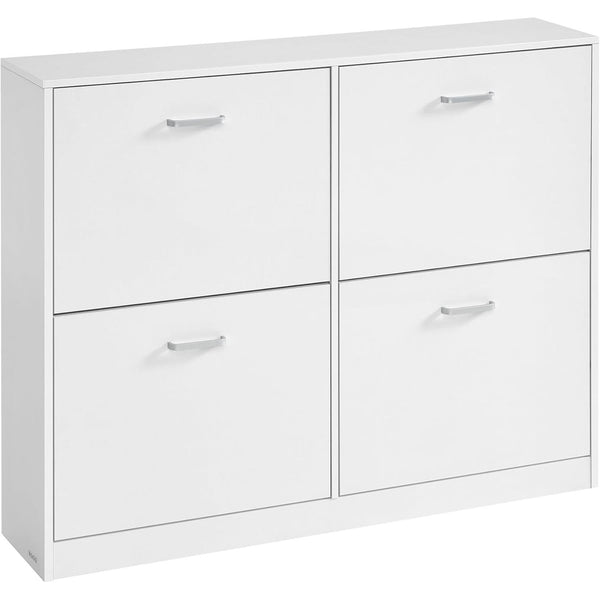 Ormar za cipele s 4 ladice, 24 x 105,5 x 82,7 cm, bijele boje | VASAGLE-Vasdom.hr