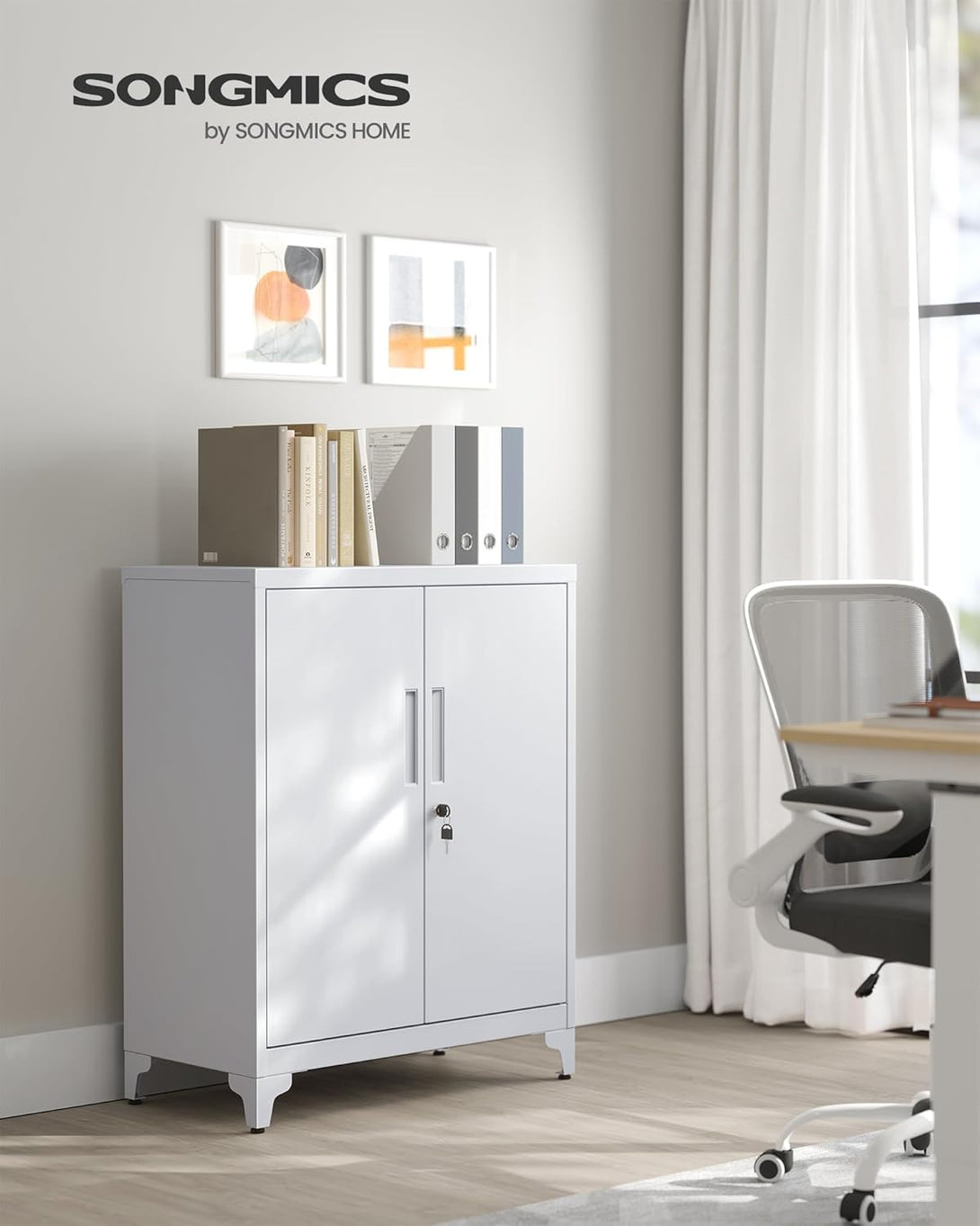 Ormar za dokumente, 40 x 80 x 90 cm, mat sive boje | SONGMICS-Vasdom.hr