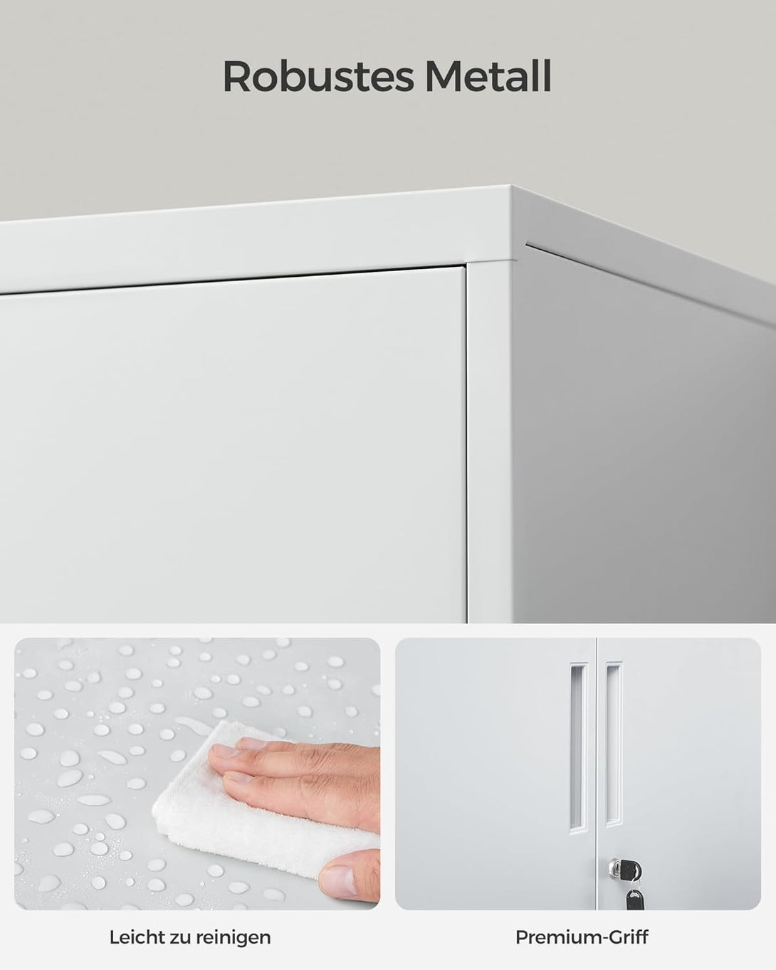 Ormar za dokumente, 40 x 80 x 90 cm, mat sive boje | SONGMICS-Vasdom.hr