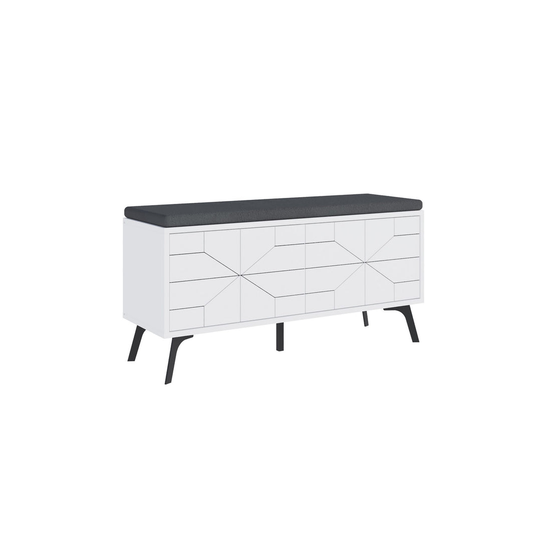 Ormar za obuću Dune Bench - White-Vasdom.hr