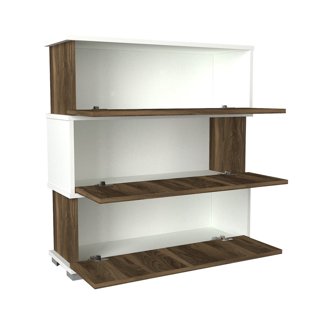 Ormar za obuću Napolyon - White, Walnut-Vasdom.hr
