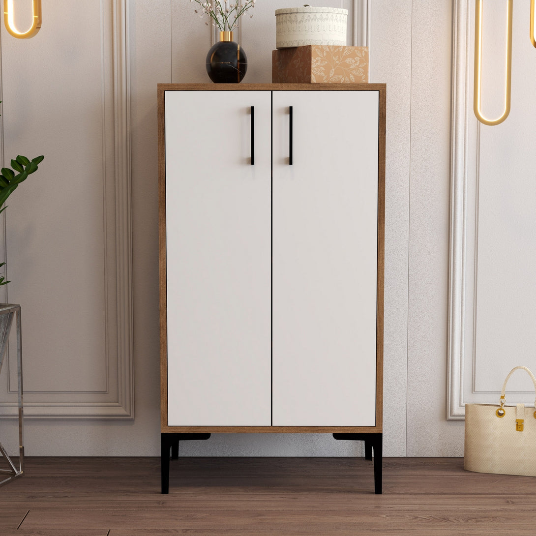 Ormar za obuću Prag - Walnut, White-Vasdom.hr