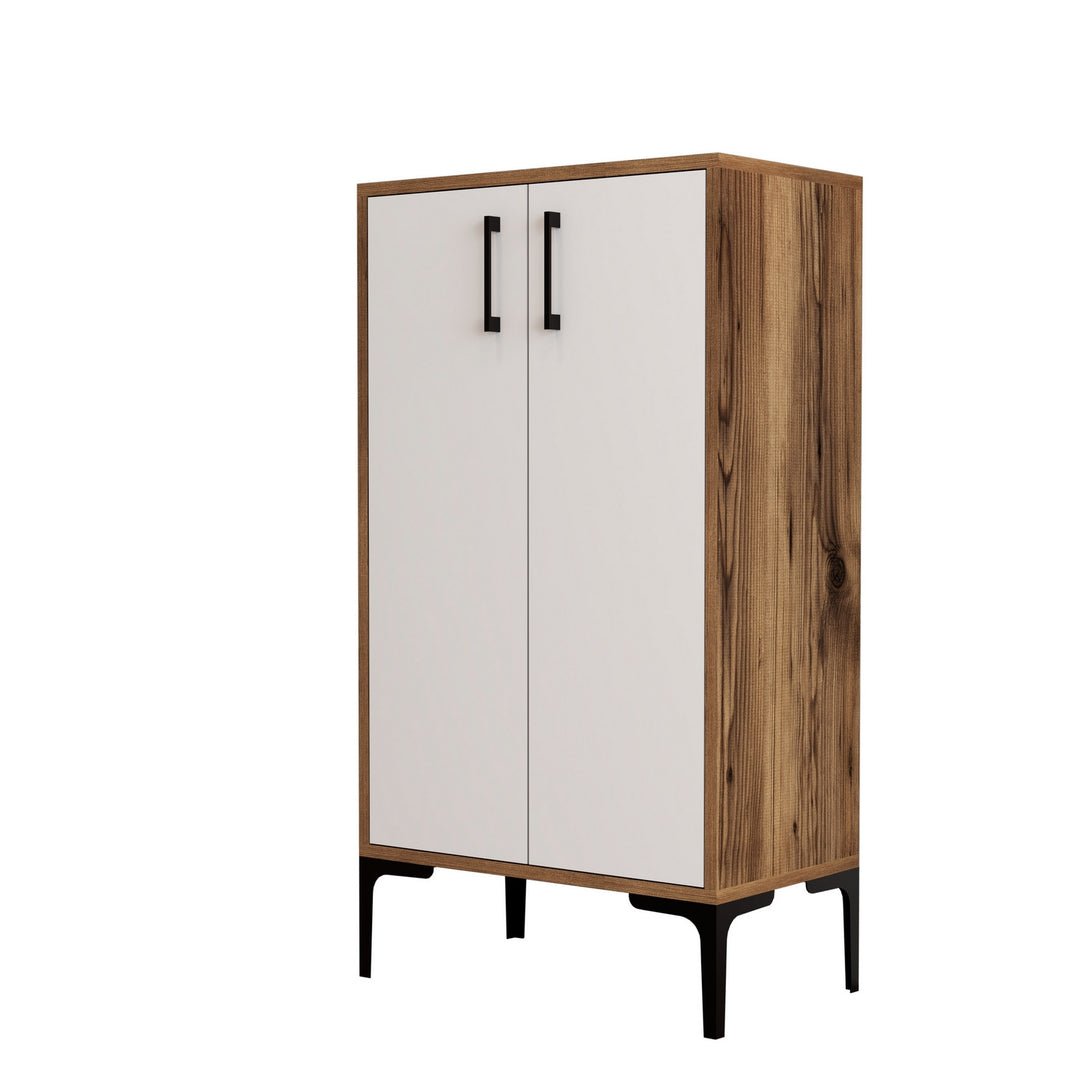 Ormar za obuću Prag - Walnut, White-Vasdom.hr
