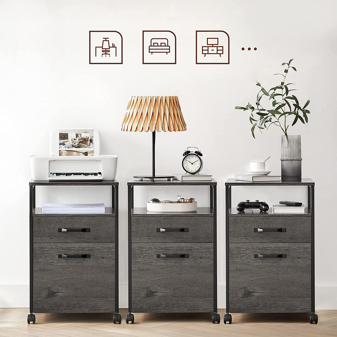 Ormar za spise 41 x 66 x 45 cm, antracit sivo crni | VASAGLE-Vasdom.hr
