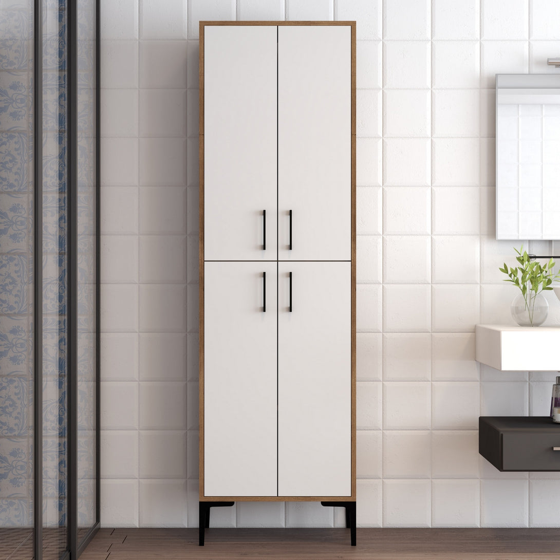 Ormarić za pohranu Berlin A - Walnut, White-Vasdom.hr