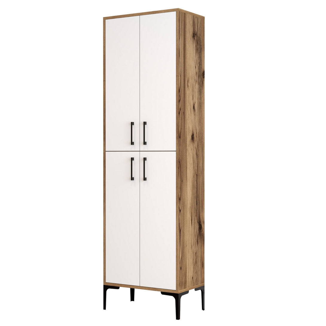 Ormarić za pohranu Berlin A - Walnut, White-Vasdom.hr