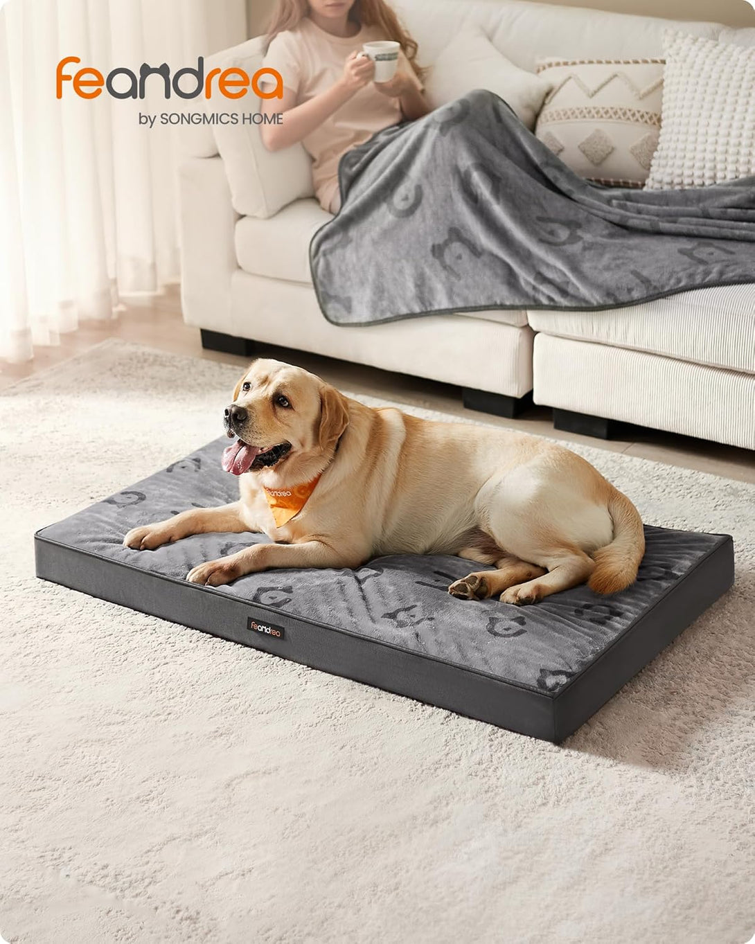 Perivi krevet za velike pse, prostirka za pse 120 x 74 x 10 cm, siva | FEANDREA-Vasdom.hr