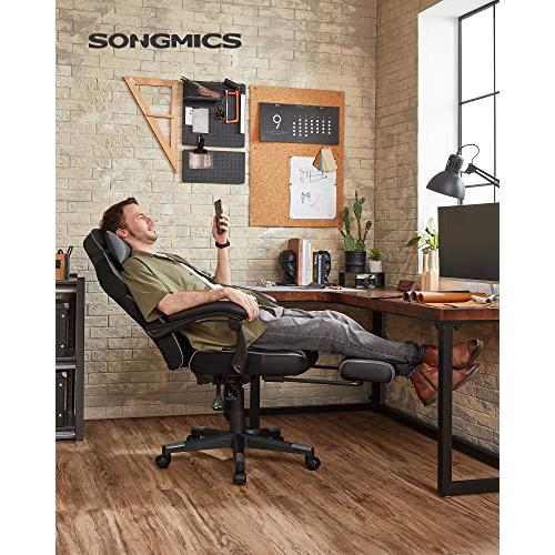 Podesiva, ergonomska uredska stolica, nosivost do 150 kg, crna i siva | SONGMICS-Vasdom.hr